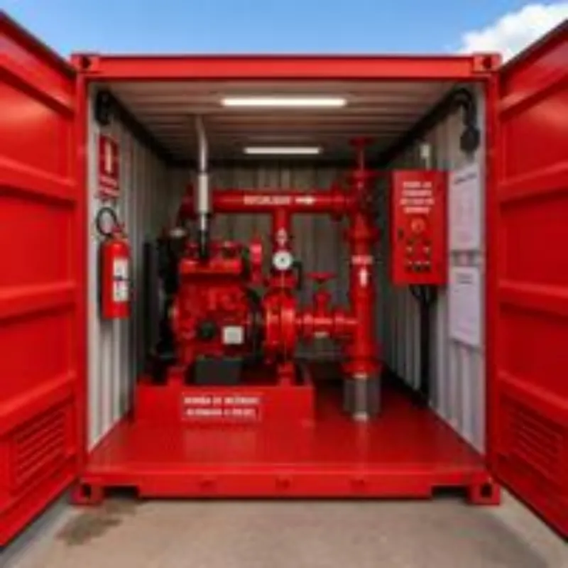 Container de casa de bomba de incêndio em Minas Gerais
