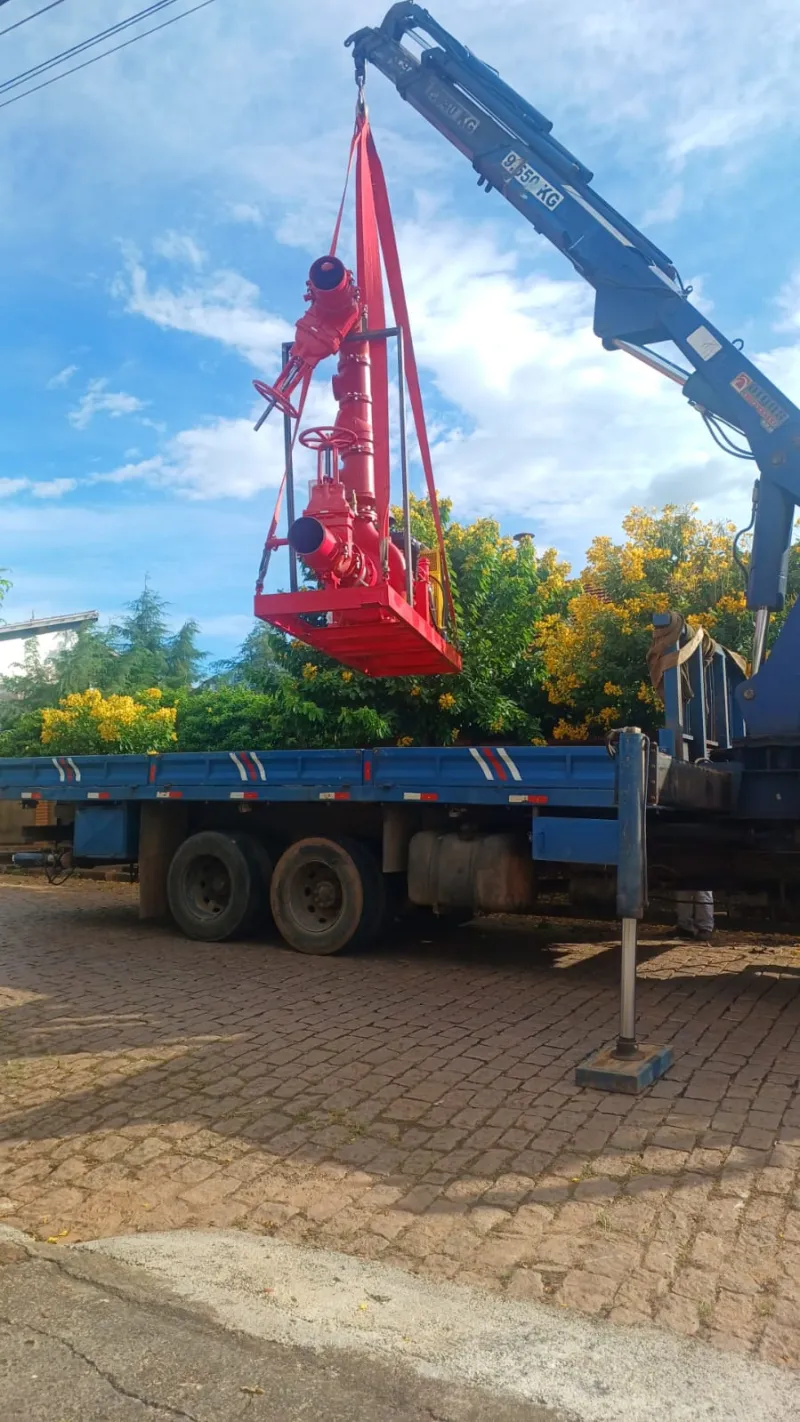 Montagem de skids para casa de bomba em Minas Gerais